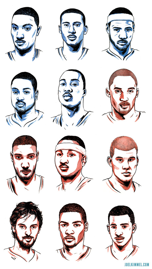 NBA All-Stars 2011 – Los Angeles Times « Joel Kimmels Illustration ...